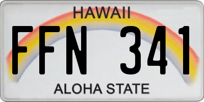 HI license plate FFN341
