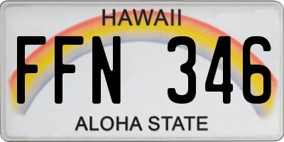 HI license plate FFN346