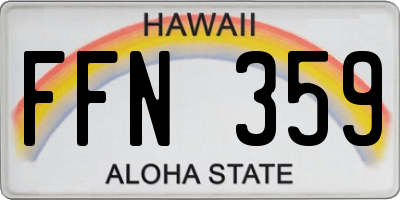 HI license plate FFN359