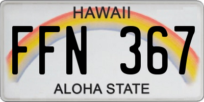 HI license plate FFN367
