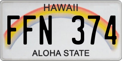HI license plate FFN374