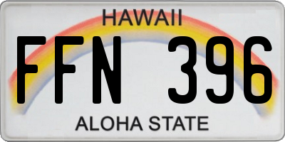 HI license plate FFN396