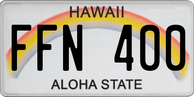 HI license plate FFN400