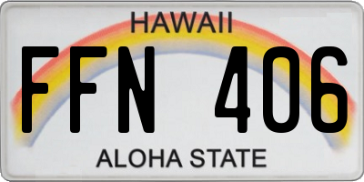 HI license plate FFN406