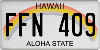 HI license plate FFN409