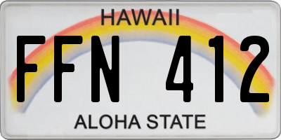 HI license plate FFN412