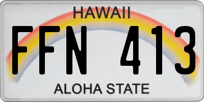 HI license plate FFN413