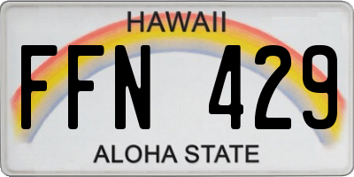 HI license plate FFN429