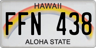 HI license plate FFN438