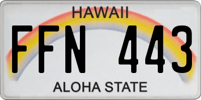 HI license plate FFN443