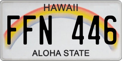 HI license plate FFN446
