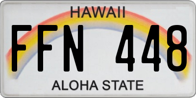 HI license plate FFN448
