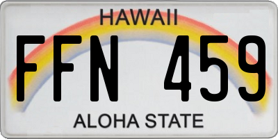 HI license plate FFN459