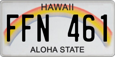 HI license plate FFN461