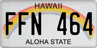 HI license plate FFN464