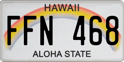 HI license plate FFN468