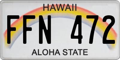 HI license plate FFN472