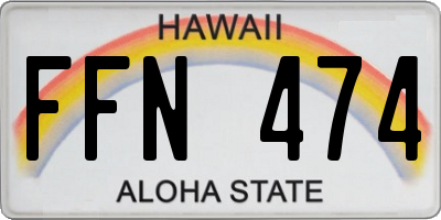 HI license plate FFN474