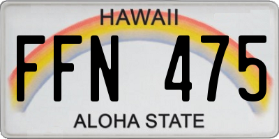 HI license plate FFN475