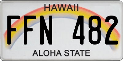HI license plate FFN482