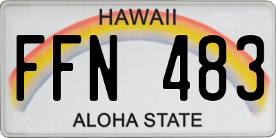 HI license plate FFN483