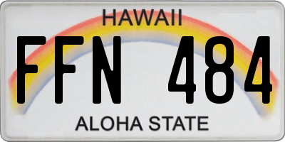 HI license plate FFN484