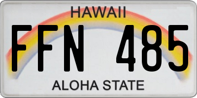 HI license plate FFN485