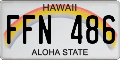 HI license plate FFN486