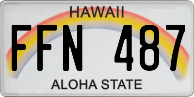 HI license plate FFN487