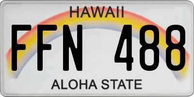 HI license plate FFN488