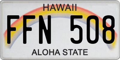 HI license plate FFN508