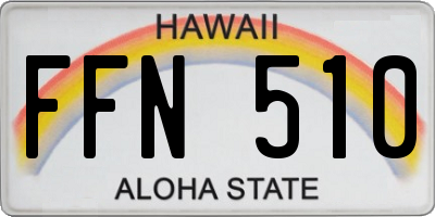 HI license plate FFN510