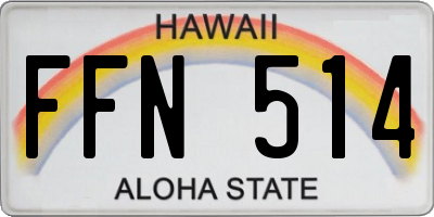 HI license plate FFN514