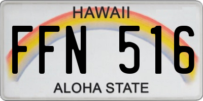 HI license plate FFN516
