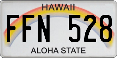 HI license plate FFN528