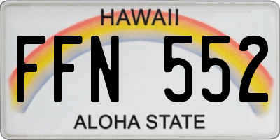HI license plate FFN552