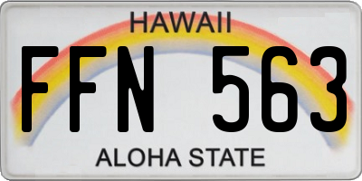 HI license plate FFN563