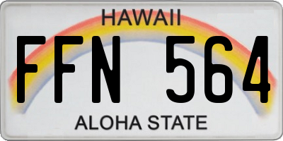 HI license plate FFN564