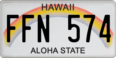 HI license plate FFN574