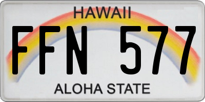 HI license plate FFN577