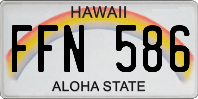 HI license plate FFN586