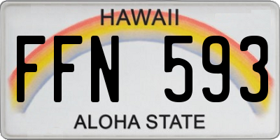 HI license plate FFN593