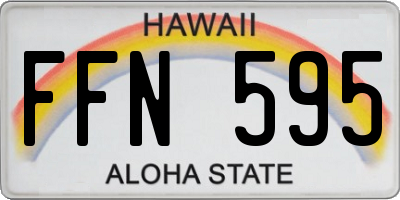 HI license plate FFN595