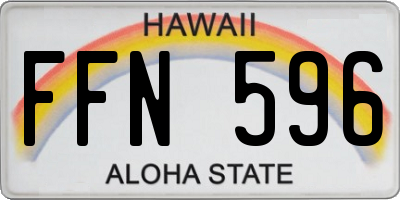 HI license plate FFN596