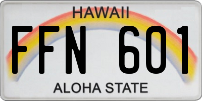 HI license plate FFN601