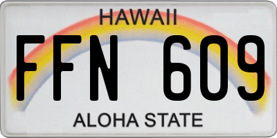 HI license plate FFN609
