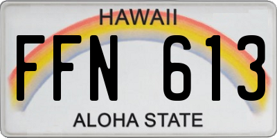HI license plate FFN613