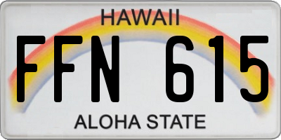 HI license plate FFN615