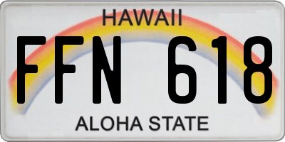HI license plate FFN618
