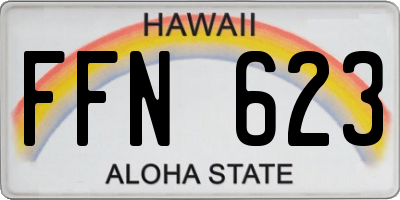HI license plate FFN623